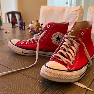 Converse All Stars Red Class High Top - Size 8 1/2 - USED